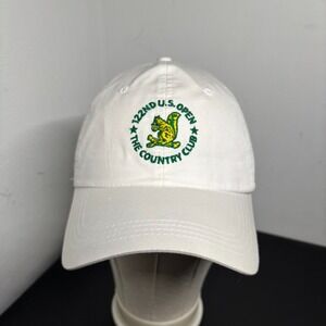 USGA Men's Strapback Hat White Adjustable Embroidered 122nd US Open Logo Cap